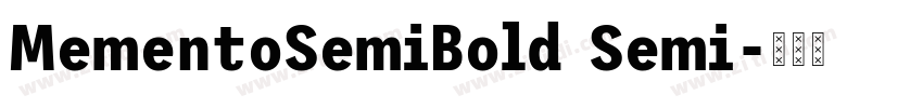 MementoSemiBold Semi字体转换